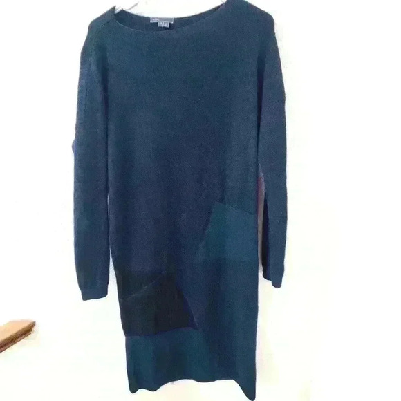 Vince Dolman Sleeve Sweater Dress XS Wool Cashmere Blend Deep Green - Picture 1 of 7